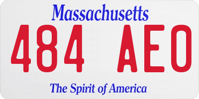MA license plate 484AE0