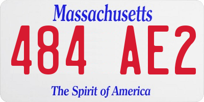 MA license plate 484AE2