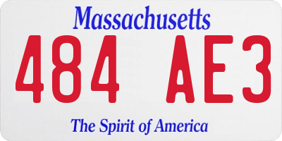 MA license plate 484AE3