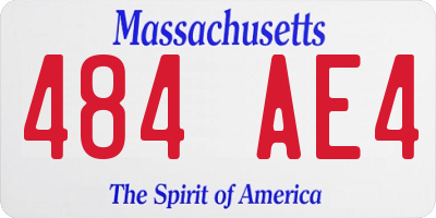 MA license plate 484AE4