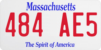 MA license plate 484AE5