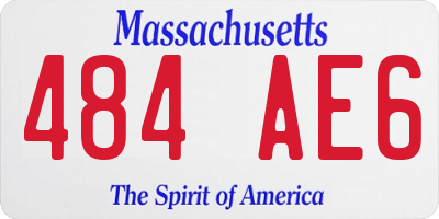 MA license plate 484AE6