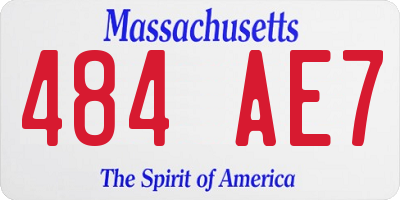 MA license plate 484AE7