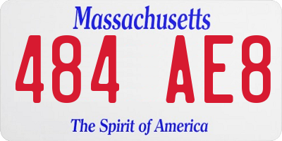 MA license plate 484AE8