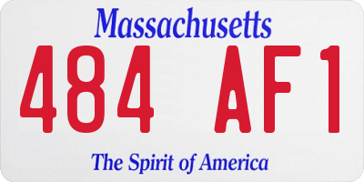 MA license plate 484AF1