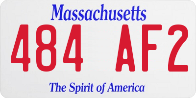 MA license plate 484AF2
