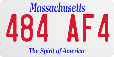 MA license plate 484AF4