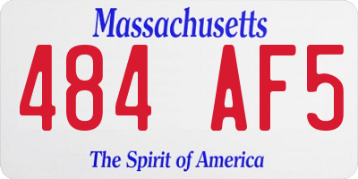 MA license plate 484AF5