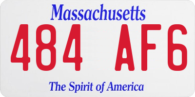 MA license plate 484AF6