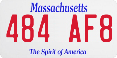 MA license plate 484AF8