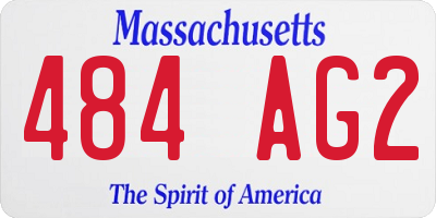 MA license plate 484AG2