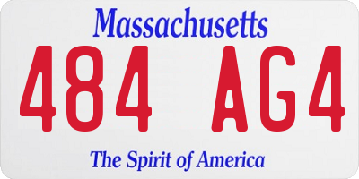 MA license plate 484AG4