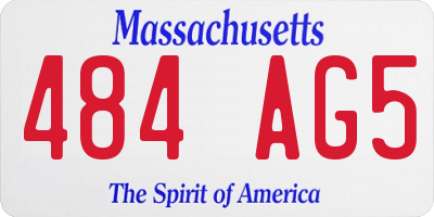 MA license plate 484AG5