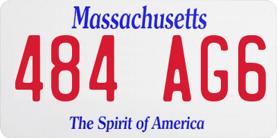MA license plate 484AG6