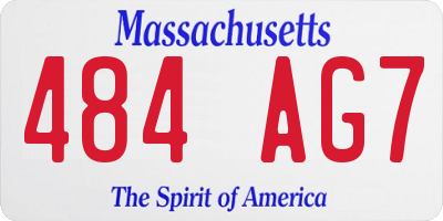 MA license plate 484AG7