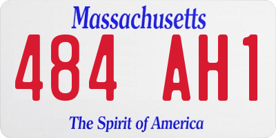 MA license plate 484AH1
