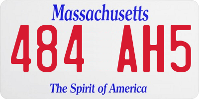 MA license plate 484AH5