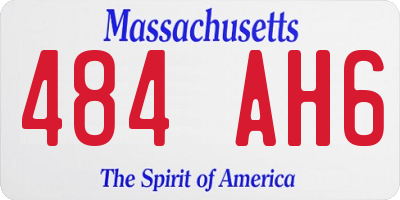MA license plate 484AH6