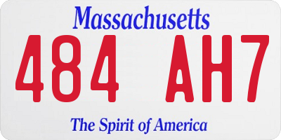MA license plate 484AH7