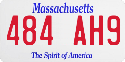 MA license plate 484AH9