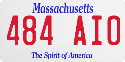 MA license plate 484AI0