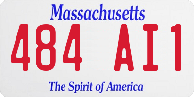 MA license plate 484AI1