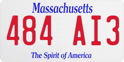 MA license plate 484AI3