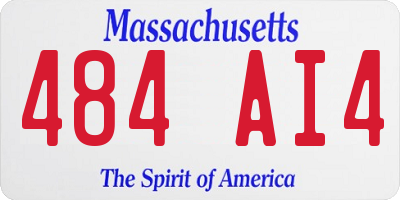 MA license plate 484AI4