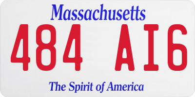 MA license plate 484AI6