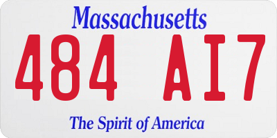 MA license plate 484AI7