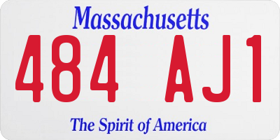 MA license plate 484AJ1