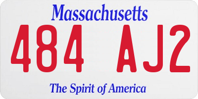 MA license plate 484AJ2
