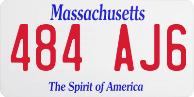 MA license plate 484AJ6