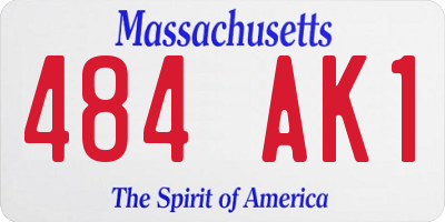 MA license plate 484AK1