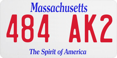 MA license plate 484AK2