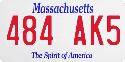 MA license plate 484AK5