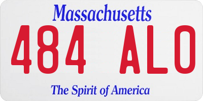 MA license plate 484AL0