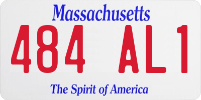 MA license plate 484AL1