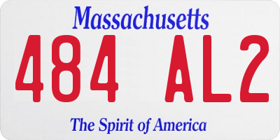 MA license plate 484AL2