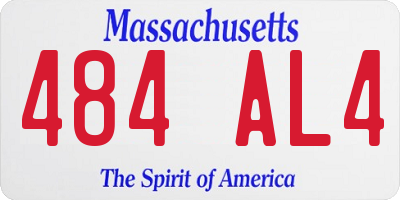 MA license plate 484AL4