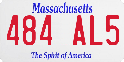 MA license plate 484AL5
