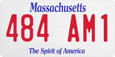 MA license plate 484AM1