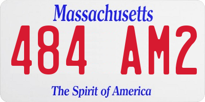 MA license plate 484AM2
