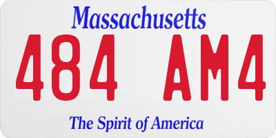 MA license plate 484AM4