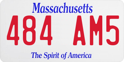MA license plate 484AM5