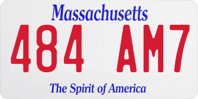 MA license plate 484AM7
