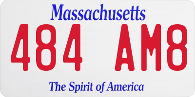 MA license plate 484AM8