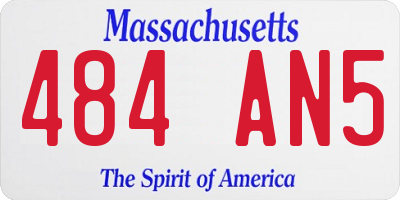 MA license plate 484AN5