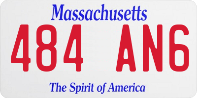 MA license plate 484AN6