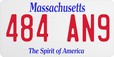 MA license plate 484AN9